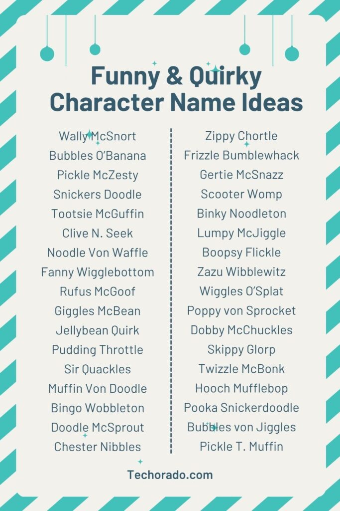 Funny & Quirky Character Name Ideas