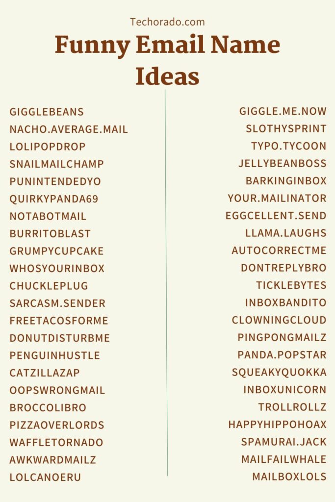 Funny Email Name Ideas to Add a Smile to Your Inbox