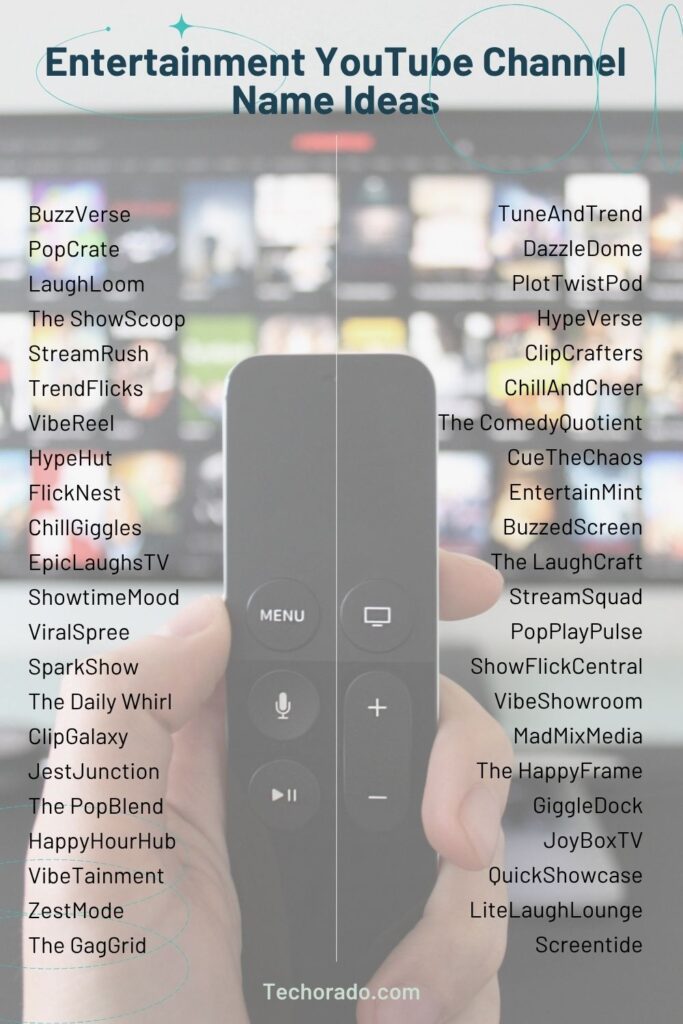 Entertainment YouTube Channel Name Ideas